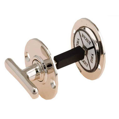 WC-garnituur Nikkel T-kruk met vrij en bezet aanduiding 5/8mm stift