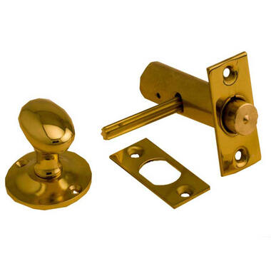 Inboorgrendel Messing gelakt Ei-knop 30 mm