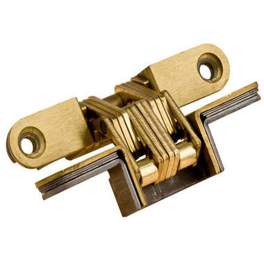 Onzichtbaar SOSS scharnier vermessingd 60x13,  minimale deurdikte 14mm