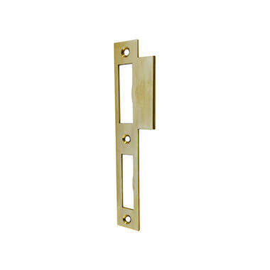 Sluitplaat Messing gepolijst Dag- en nacht en wc-badkamersloten 170x24mm Din links