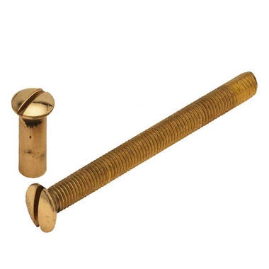 Patentbout messing m5 x 60 met huls