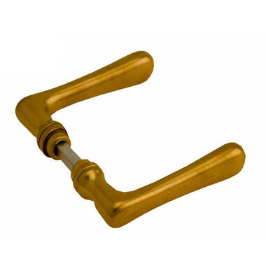 Deurkruk getrommeld Messing Elegant recht 110 mm