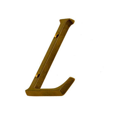 Huisletter Messing Letter L klassiek 80 mm