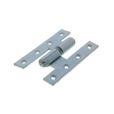 Franse Paumelle scharnier ijzer gegalvaniseerd 110x70mm DIN-links