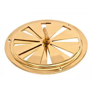 Ventilatierooster massief Messing afsluitbaar Rond 200mm