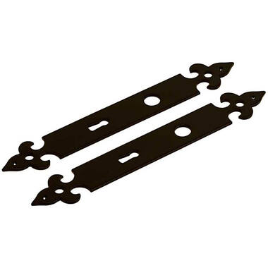 Langschild Sleutel Zwart gelakt Lelie 270 x 43 mm SL 56