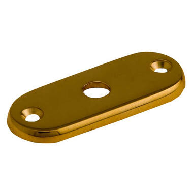 Sleutelplaat voor penslot Messing ovaal 60x26mm