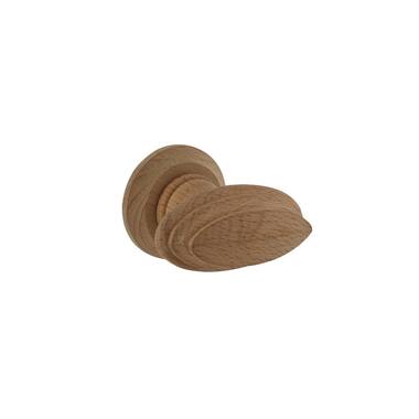 Intersteel Knopkruk Ovaal en rand met rozet Hout