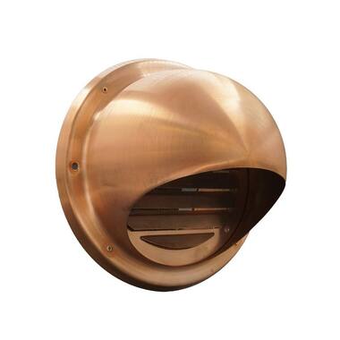 Ventilatierooster gevel Roodkoper Bol model 190mm voor buis 125mm