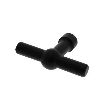 Gatdeel Zwart T-model rond 90 mm