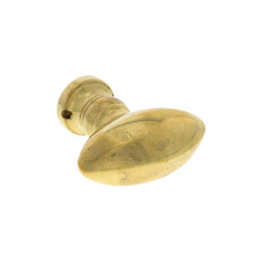 Gatdeel knop Messing Kantig ovaal 45 mm