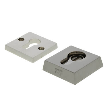 Veiligheidsrozetten set kerntrek Nikkel PVD Bauhaus SKG3 Vierkant 55mm