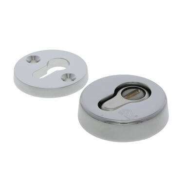 Veiligheidsrozetten set kerntrek Chroom SKG3 Rond 58mm