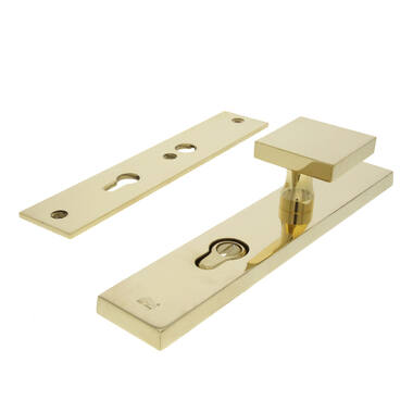 Veiligheidsgarnituur SKG 3-sterren met kerntrekbeveiliging PC 72 Messing met vasteknop Bauhaus