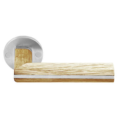Deurkruk Eiken Two Piet Boon op verende rozet PBL22/50 22mm