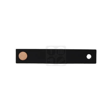 Meubeltrekker Zwart Leer koper 65 mm