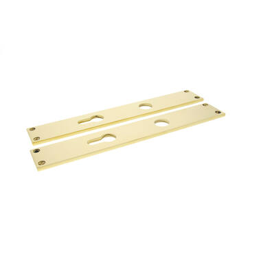 Langschild Cilinder Messing Bauhaus 245x40x5mm PC72