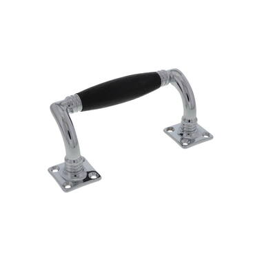 Raamgreep Chroom Ton-model met zwarte greep 110mm