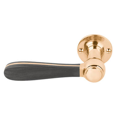 Gatdeel links Messing/zwart Bosco Lazaro Rosa-Violan 132mm LZ100-G op verende rozet