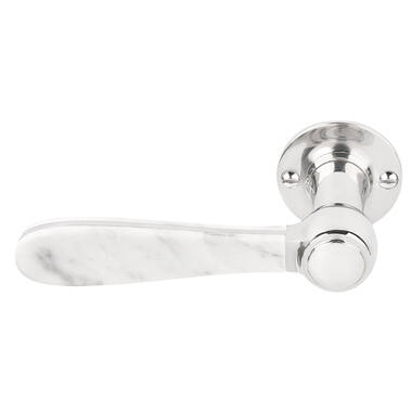 Gatdeel links RVS gepolijst/zwart Bosco Lazaro Rosa-Violan LZ100MA-G op verende rozet 132mm