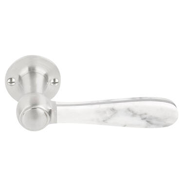 Deurkruk RVS/marmer Bosco Lazaro Rosa-Violan 132mm LZ100MA-G op verende rozet