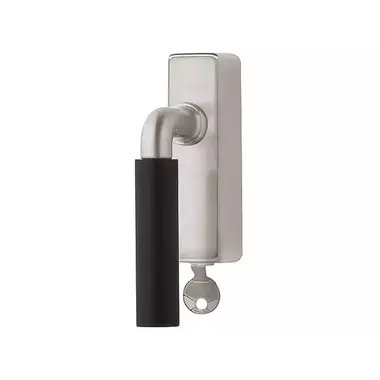 Draaikiep raamkruk Links Afsluitbaar 1923-DKLOCK-O mat nikkel en ebbenhout