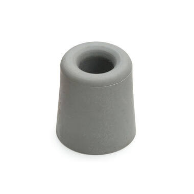 Deurstopper Grijs rubber rond 37mm Hoogte 48mm
