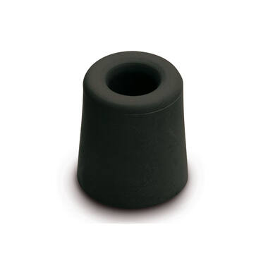 Deurstopper Zwart rubber rond 37mm Hoogte 48mm