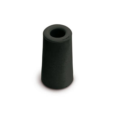 Deurstopper Zwart rubber rond 40mm Hoogte 73mm