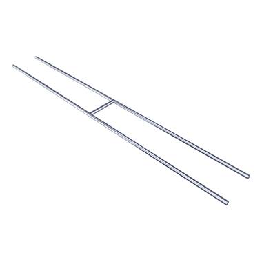 SecuBar Barrierestang H-Bar RVS, in het kozijn 1490x181 mm