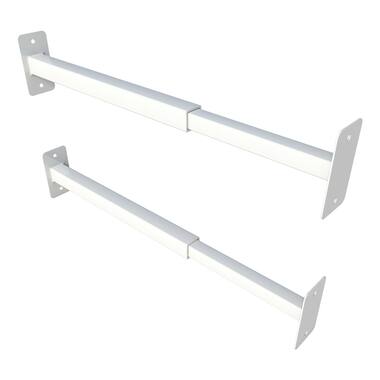 SecuBar Barrierestang Duo Wit 310-550 mm, in het kozijn