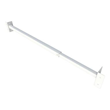SecuBar Barrierestang Singel Wit 600-1100 mm, in het kozijn