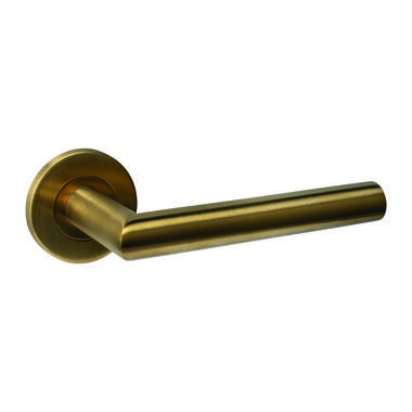 Intersteel Deurkruk Q 01 op rozet verdekt rond 52x6mm PVD messing mat