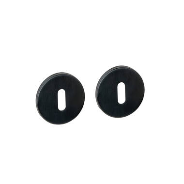 Sleutelrozetten verdekt rond 52x6mm PVD zwart