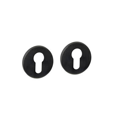 Cilinderrozetten verdekt rond 52x6mm PVD zwart