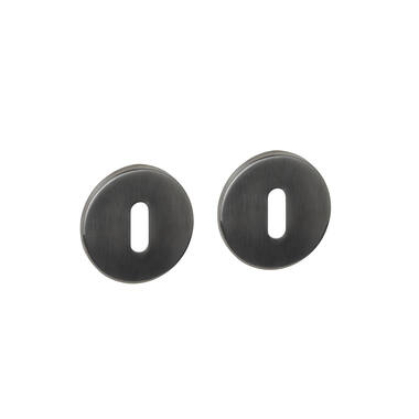 Sleutelrozetten verdekt rond 52x6mm PVD antraciet