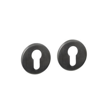 Profielcilinderrozet verdekt rond 52x6mm PVD antraciet