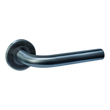 Intersteel Deurkruk Q 02 op rozet verdekt rond 52x6mm PVD antraciet