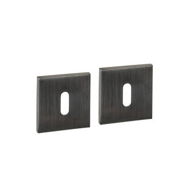 Sleutelrozetten verdekt 53x53x6mm PVD antraciet