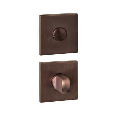 Intersteel WC-sluiting verdekt vierkant 53x53x6mm met stift 6-8mm PVD brons
