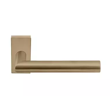 Deurkruk licht brons PVD Formani Basics LB2-19Q32G dubbel geveerde op Rozet