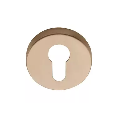 Profielcilinderrozet licht brons PVD rond 52 mm – Formani Basics LBY50