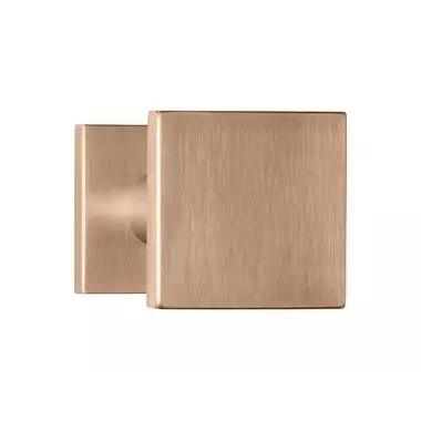 Voordeurknop licht brons PVD Vierkant 60 mm Vast op Rozet – BSQ60V