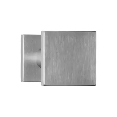 Voordeurknop RVS Vierkant 60 mm Vast op Rozet – BSQ60V