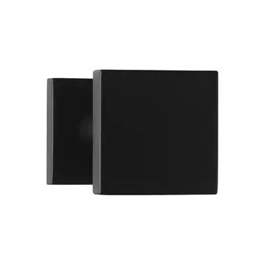 Voordeurknop Zwart Vierkant 60 mm Vast op Rozet – BSQ60V