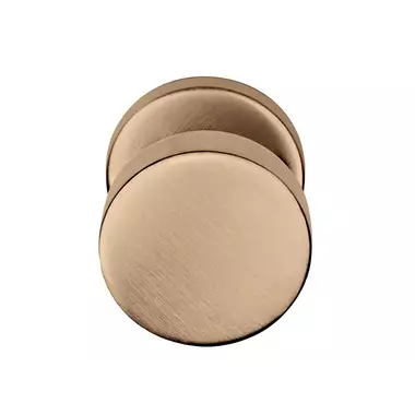 Voordeurknop licht brons PVD Rond 50 mm Vast op Rozet – LB503V