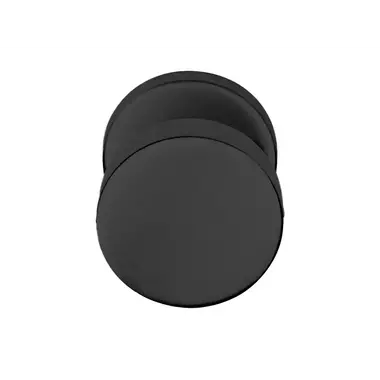 Voordeurknop Zwart Rond 50 mm Vast op Rozet – LB503V