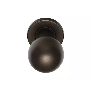 Voordeurknop Brons Rond 50 mm Vast op Rozet – LB501