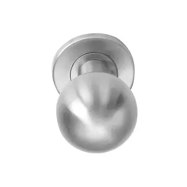 Voordeurknop RVS Rond 50 mm Draaibaar op Rozet – LB501D