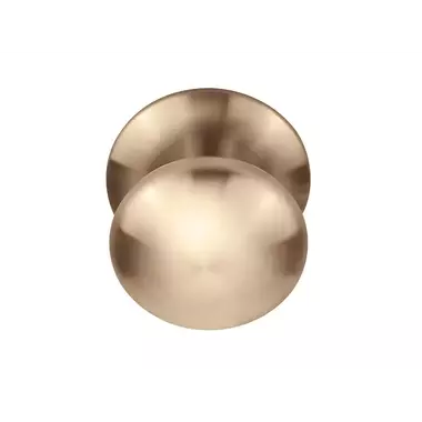 Voordeurknop licht brons PVD Rond 80 mm Vast op Rozet – LB80V
